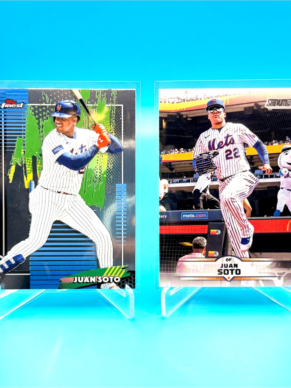 🔥Juan Soto Lot! 🔥Topps Finest Common + Topps Stadium Club Insert! 🤯